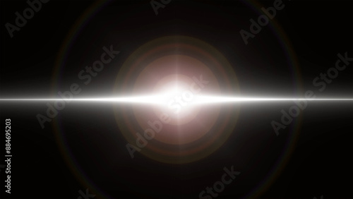 フレアと光、照明。ブラウン管テレビを消す時の光