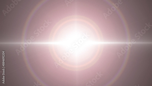 フレアと光、照明。ブラウン管テレビを消す時の光