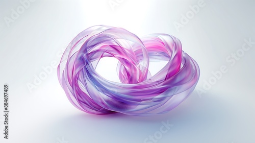 pink and purple, dynamic glass object 03