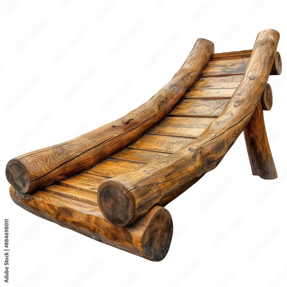 Wooden Slide Isolated on Transparent or White Background, PNG Wooden Slide Isolated on Transparent or White Background, PNG