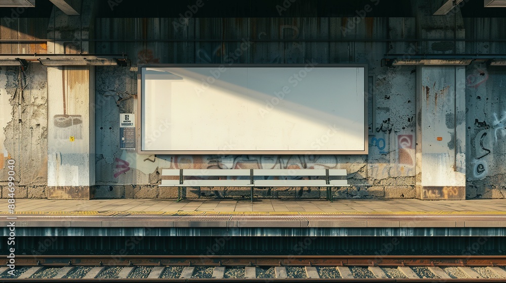 Canvas Poster Display in Subway Station Canvas Poster Display in Subway Station