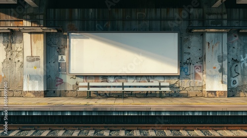 Canvas Poster Display in Subway Station
