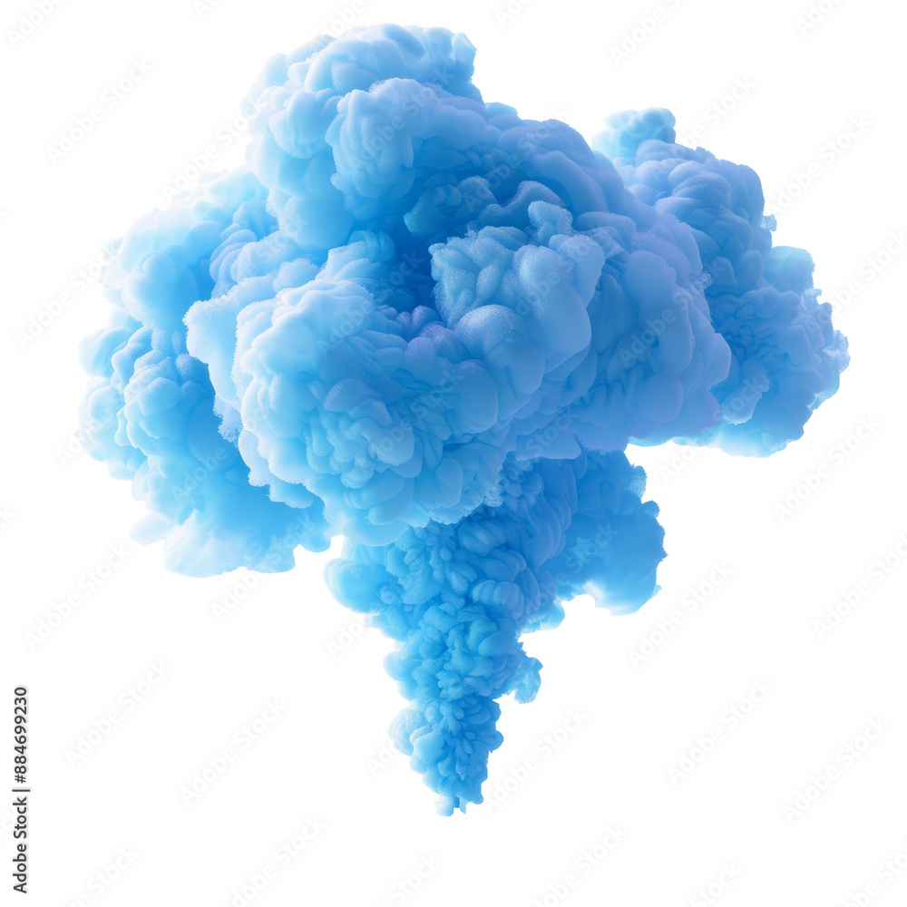Sky Blue Cotton Candy Isolated on Transparent or White Background, PNG Sky Blue Cotton Candy Isolated on Transparent or White Background, PNG