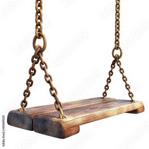 Rubber Swing Isolated on Transparent or White Background, PNG photo