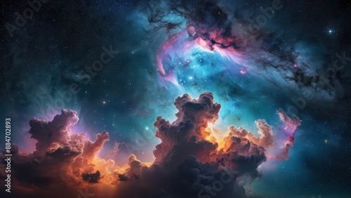 Nebula Clouds in the Cosmos.