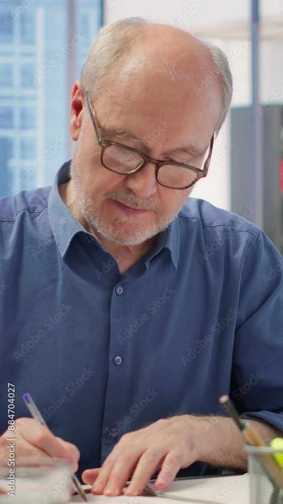 Vertical Video Financial adviser explaining retirement and pension options to old couple, potential contract terms to secure investment with life savings. Broker offers counseling for senior people Vertical Video Financial adviser explaining retirement and pension options to old couple, potential contract terms to secure investment with life savings. Broker offers counseling for senior people