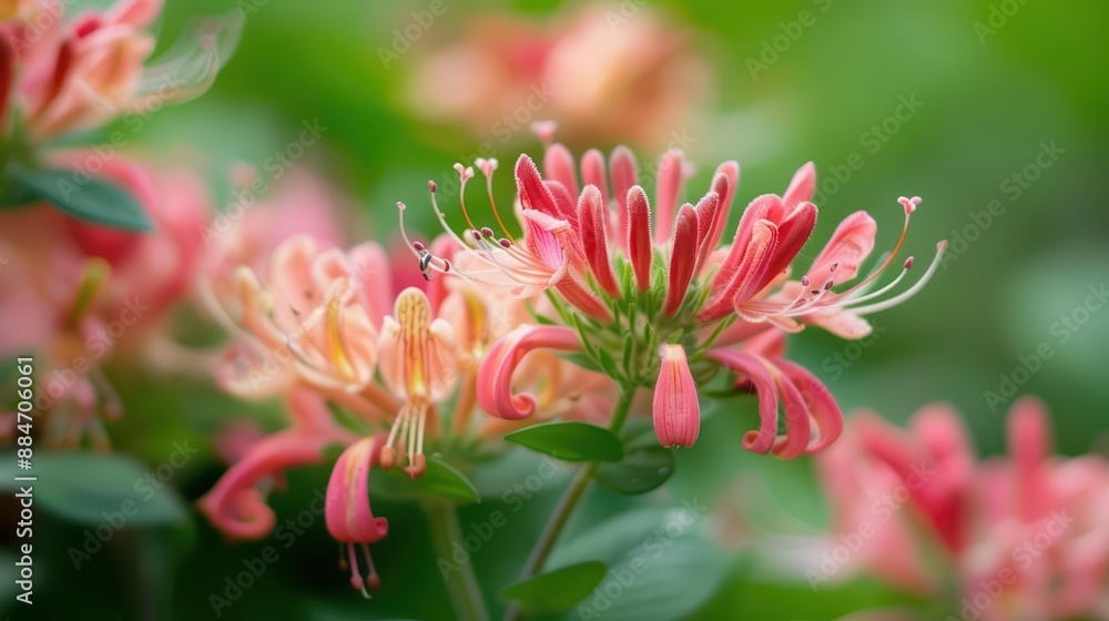 Honeysuckle plants fill gardens with their sweet fragrance and attract pollinators like bees and butterflies Honeysuckle plants fill gardens with their sweet fragrance and attract pollinators like bees and butterflies