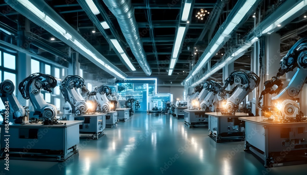 Industrial Automation: Robotic Arms in a Modern Factory Industrial Automation: Robotic Arms in a Modern Factory