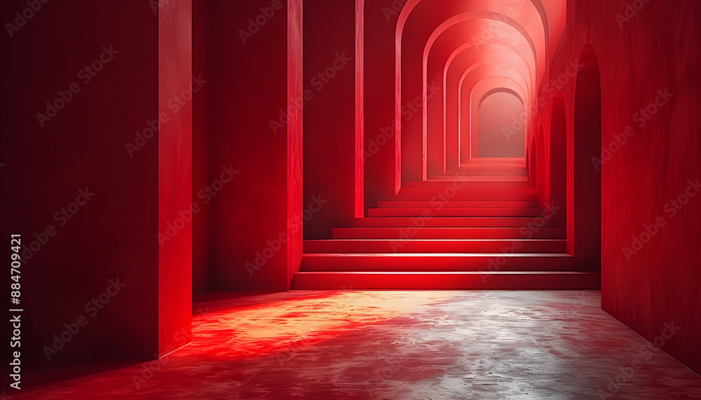 Fototapeta premium Red minimalist wallpaper