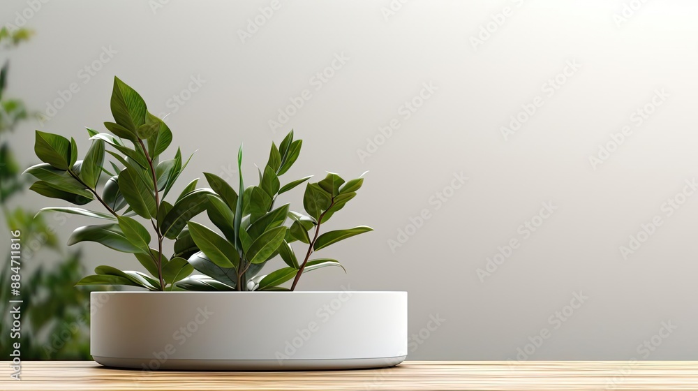 podium design for product display or product stand with leaf ornaments and minimalist background podium design for product display or product stand with leaf ornaments and minimalist background