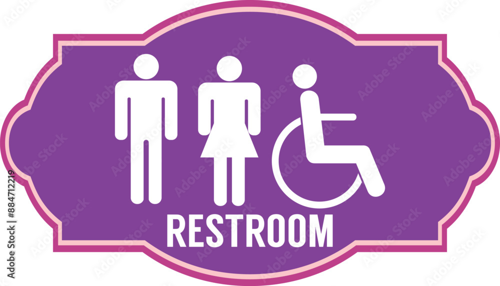 restroom signage for office or building ready to print Stock Vector ...