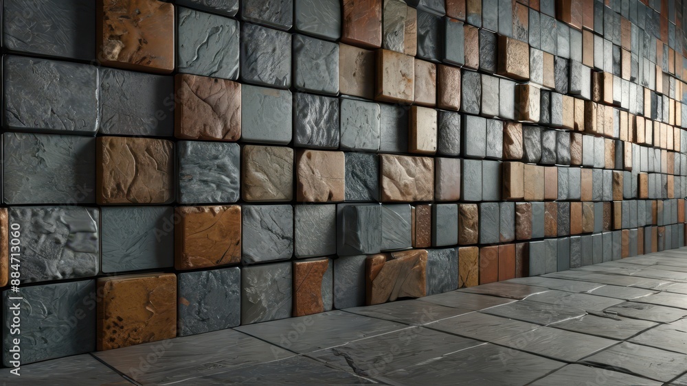 Fototapeta premium Stone Wall and Floor Background.