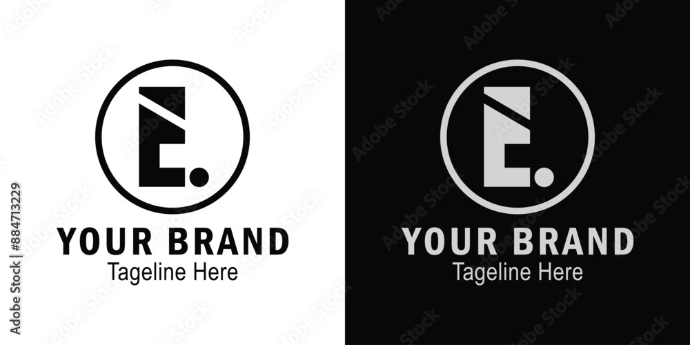 Letter E dot logo. initials letter logo concept. creative logo professional. simple design editable Letter E dot logo. initials letter logo concept. creative logo professional. simple design editable