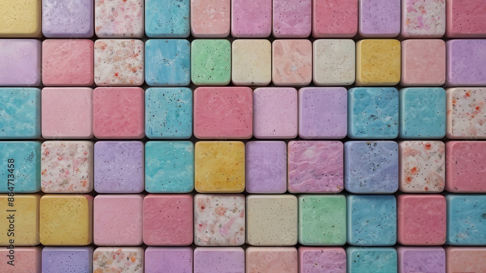 Abstract Pastel Colored Squares. Abstract Pastel Colored Squares.