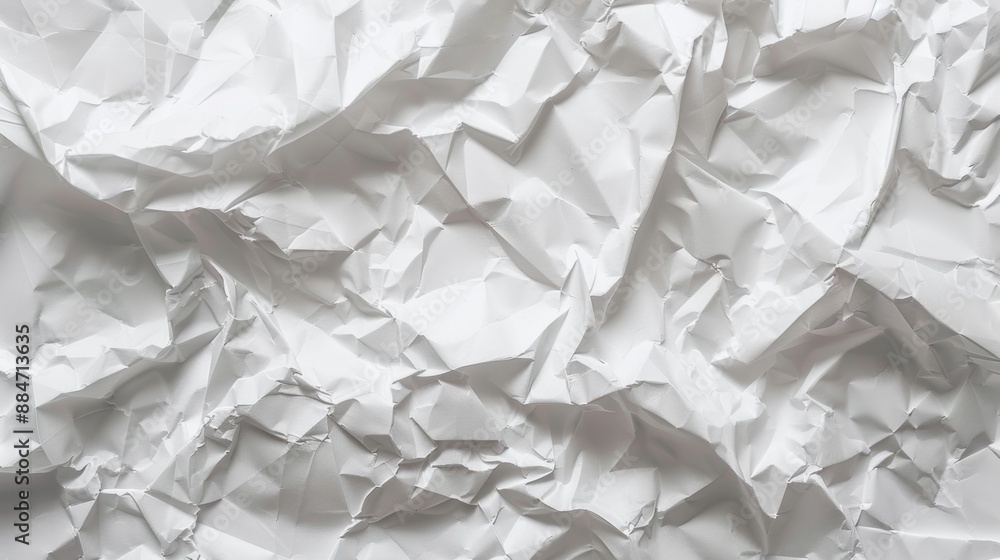 Obraz premium Photograph of white crumpled paper texture background