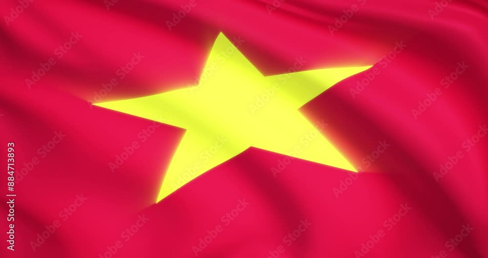 flag of Vietnam. Vietnam flag background. 4k 60FPS flag of Vietnam. Vietnam flag background. 4k 60FPS