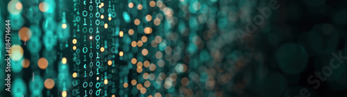 Abstract binary background for hackathon, technology concept, digital innovation, coding design