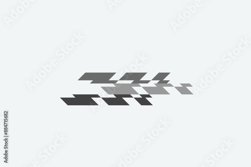 Illustration vector graphic of car tire trail move modern minimalist.  Good for logo