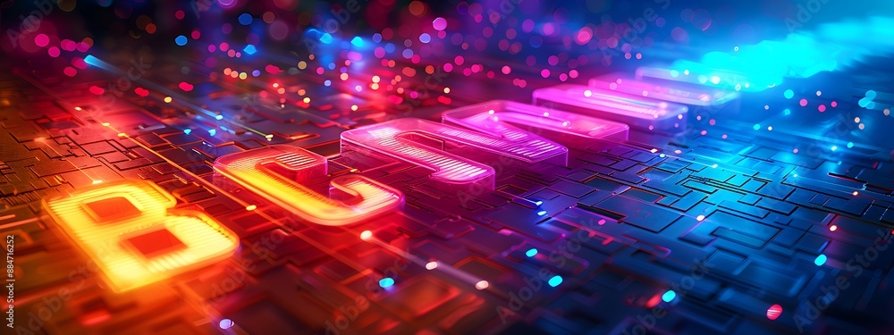 Glowing data cables transferring information background Glowing data cables transferring information background