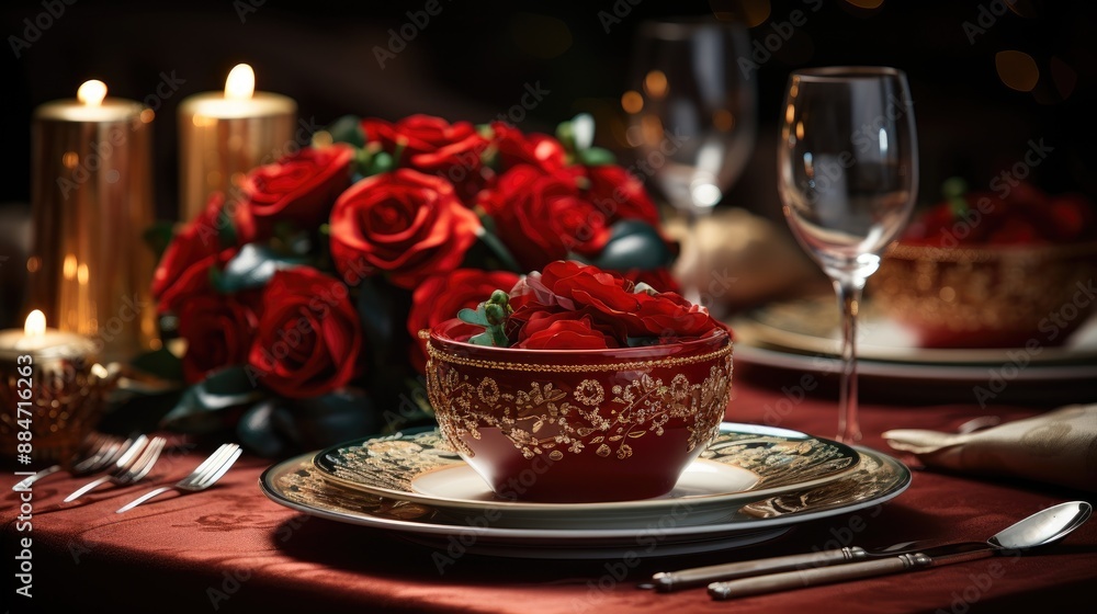 christmas table setting HD 8K wallpaper Stock Photographic Image christmas table setting HD 8K wallpaper Stock Photographic Image