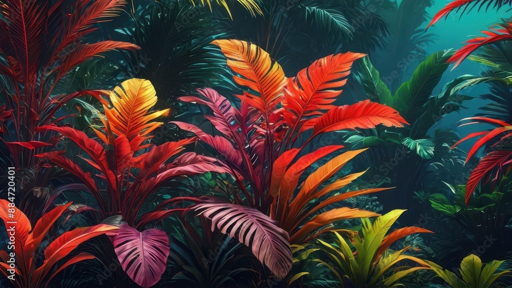 Tropical Leaves Pattern. Tropical Leaves Pattern.