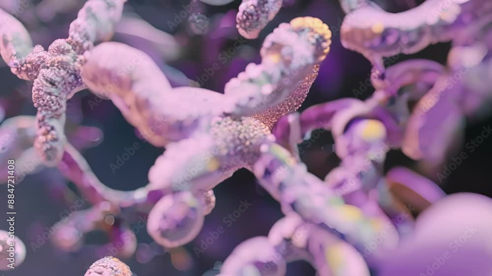 Electron microscope image of a chromosome with shortened telomeres revealing the intricate structure of these protective endcaps. Electron microscope image of a chromosome with shortened telomeres revealing the intricate structure of these protective endcaps.