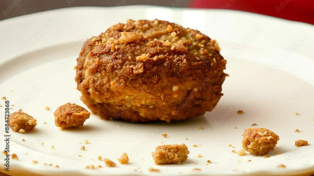Close-Up of Crunchy Fried Chicken Ball with Ai generated.
Close-Up of Crunchy Fried Chicken Ball with Ai generated.