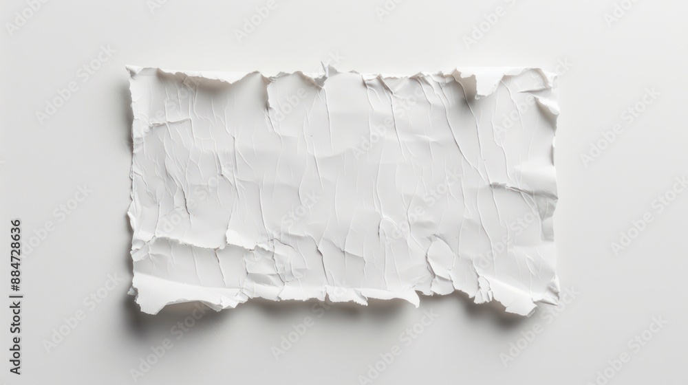 Minimalist White Paper with Torn Edge on Soft White Background - Modern Aesthetic and Natural Texture in HD Quality, Generative Ai Minimalist White Paper with Torn Edge on Soft White Background - Modern Aesthetic and Natural Texture in HD Quality, Generative Ai