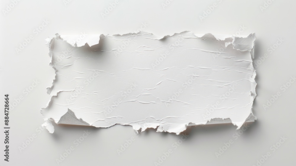 Minimalist White Paper with Torn Edges on Soft Background for Modern Design Concept, Generative Ai Minimalist White Paper with Torn Edges on Soft Background for Modern Design Concept, Generative Ai
