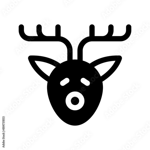 Deer Icon Vector Symbol Design Illustration