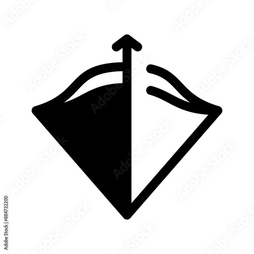 Bow And Arrow Icon Vector Symbol Design Illustration