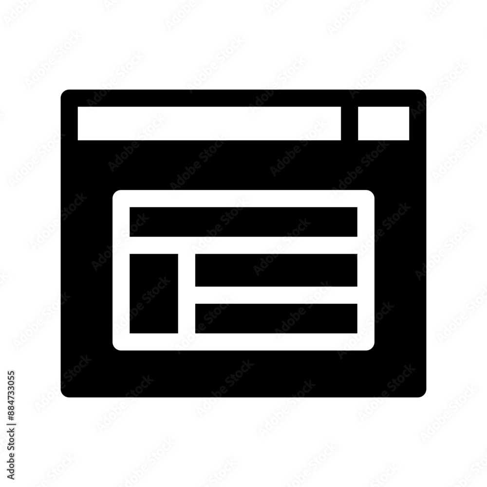 Web Layout Icon Vector Symbol Design Illustration Web Layout Icon Vector Symbol Design Illustration