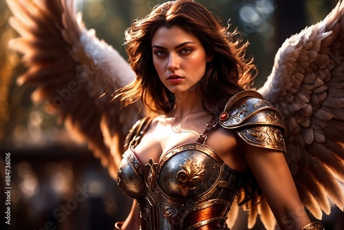 Muscular female warrior angel  © Kheng Guan Toh