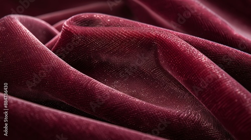 Close-up of velvet texture with a soft, plush feel and rich colors, highlighting its luxurious quality photo