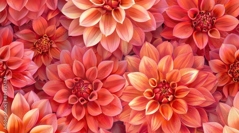 Obraz premium Closeup of Dahlia Flowers