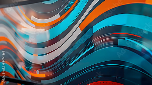 Dynamic abstract background with flowing colorful lines, ideal for tech projects, presentations, or modern marketing campaigns. Vibrant hues and trendy design.