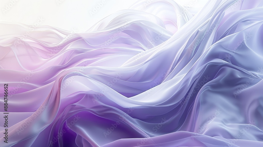 Abstract Flowing Fabric Background in Soft Purple and White Colors Abstract Flowing Fabric Background in Soft Purple and White Colors