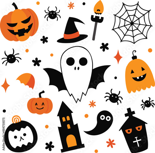 halloween seamless pattern