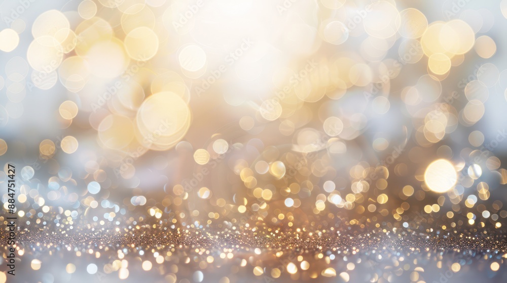 Fototapeta premium Abstract Background with Golden and Silver Glitter