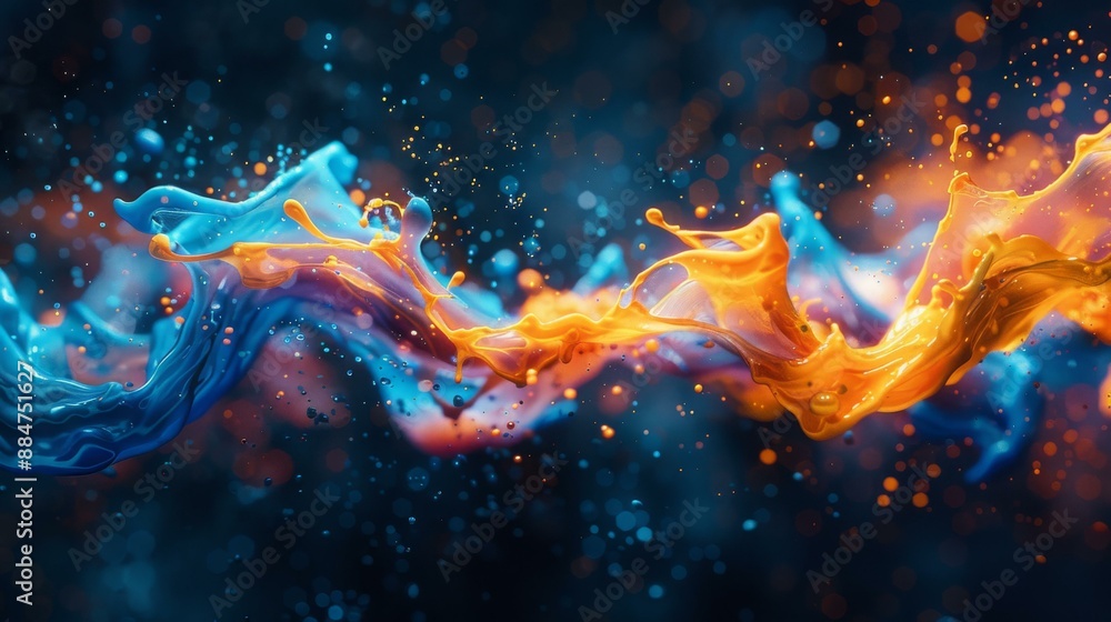 Digital Symphony of Liquid Hues Digital Symphony of Liquid Hues