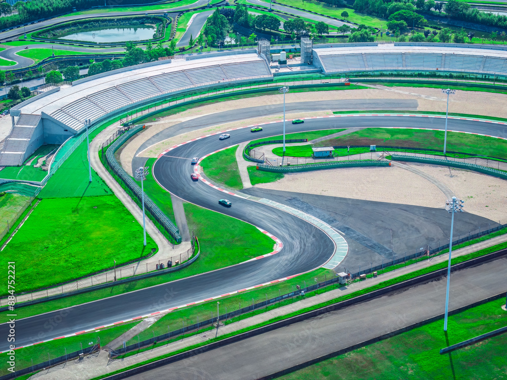Large international racing track background Large international racing track background