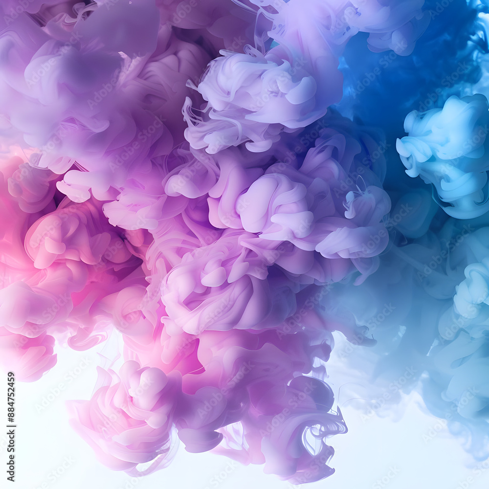 Pink party fog surrounds isolated blue, teal, purple, and aqua smoke clouds in a futuristic 3D graphic, perfect for a celebration. Pink party fog surrounds isolated blue, teal, purple, and aqua smoke clouds in a futuristic 3D graphic, perfect for a celebration.