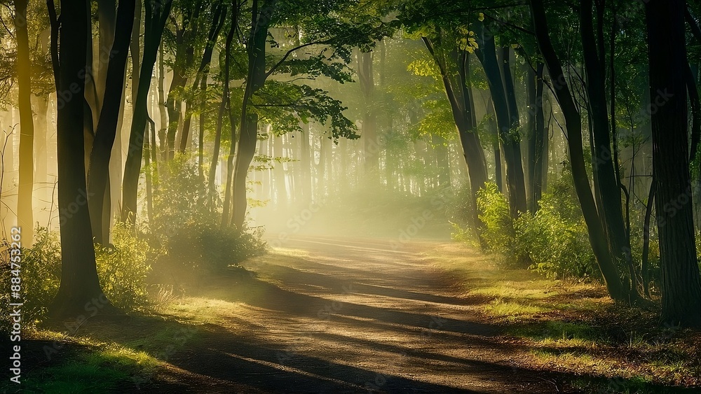 Obraz premium sunrise in the forest