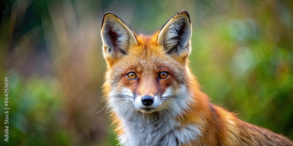 Fototapeta premium Close-up of a red fox in its natural habitat , wildlife, red fox, close-up, wilderness, nature, animal, fur, wild, mammal