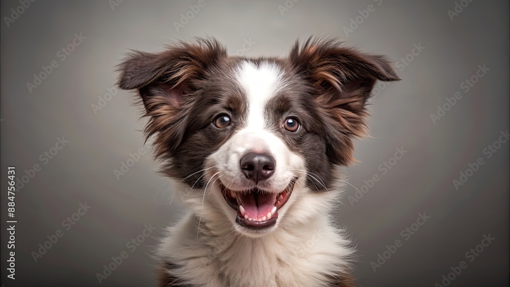 Adorable fluffy border collie puppy with a big grin staring at the camera, border collie, dog, puppy, fluffy, cute Adorable fluffy border collie puppy with a big grin staring at the camera, border collie, dog, puppy, fluffy, cute
