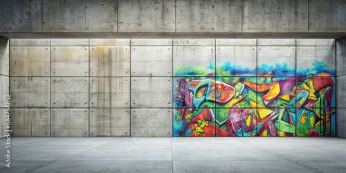 Graffiti on concrete wall in acrylic block, wallpaper , graffiti, urban, street art, vandalism, rebel, spray paint