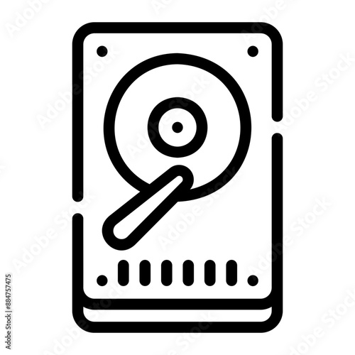 hdd Line Icon