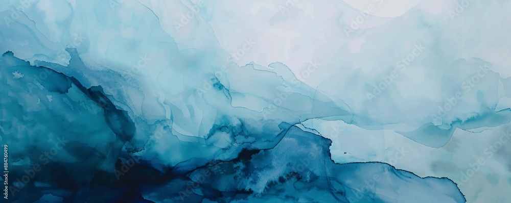 Abstract Blue Ink Wash Background Abstract Blue Ink Wash Background