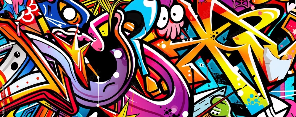 Abstract Graffiti Art with Vibrant Colors Abstract Graffiti Art with Vibrant Colors