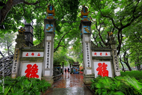 Ngoc Son Temple (Den Ngoc Son), a Confucian temple on Hoan Kiem Lake in Hang Trong, Hoan Kiem, Hanoi, Vietnam